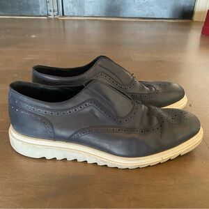 Men’s Navy Ferragamo slide on shoes